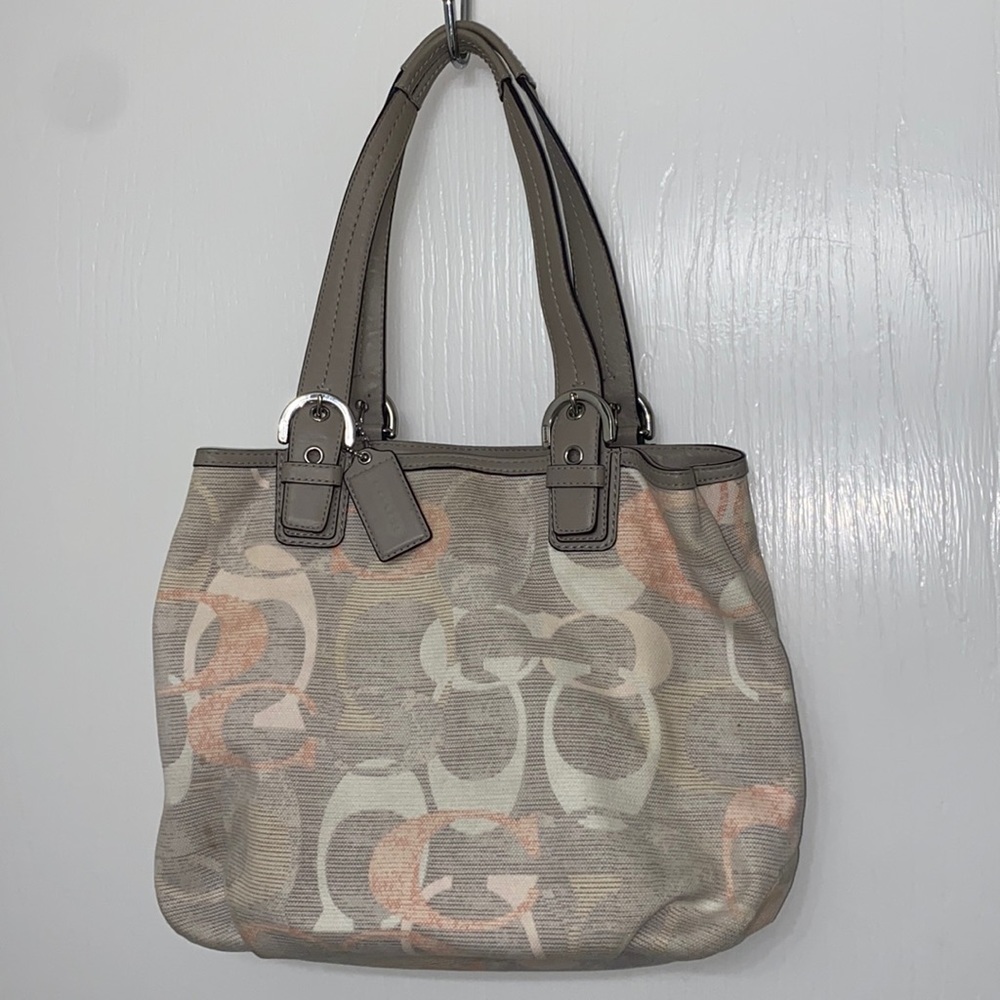 Coach Soho Optic Multicolor Cream Shoulder Bag